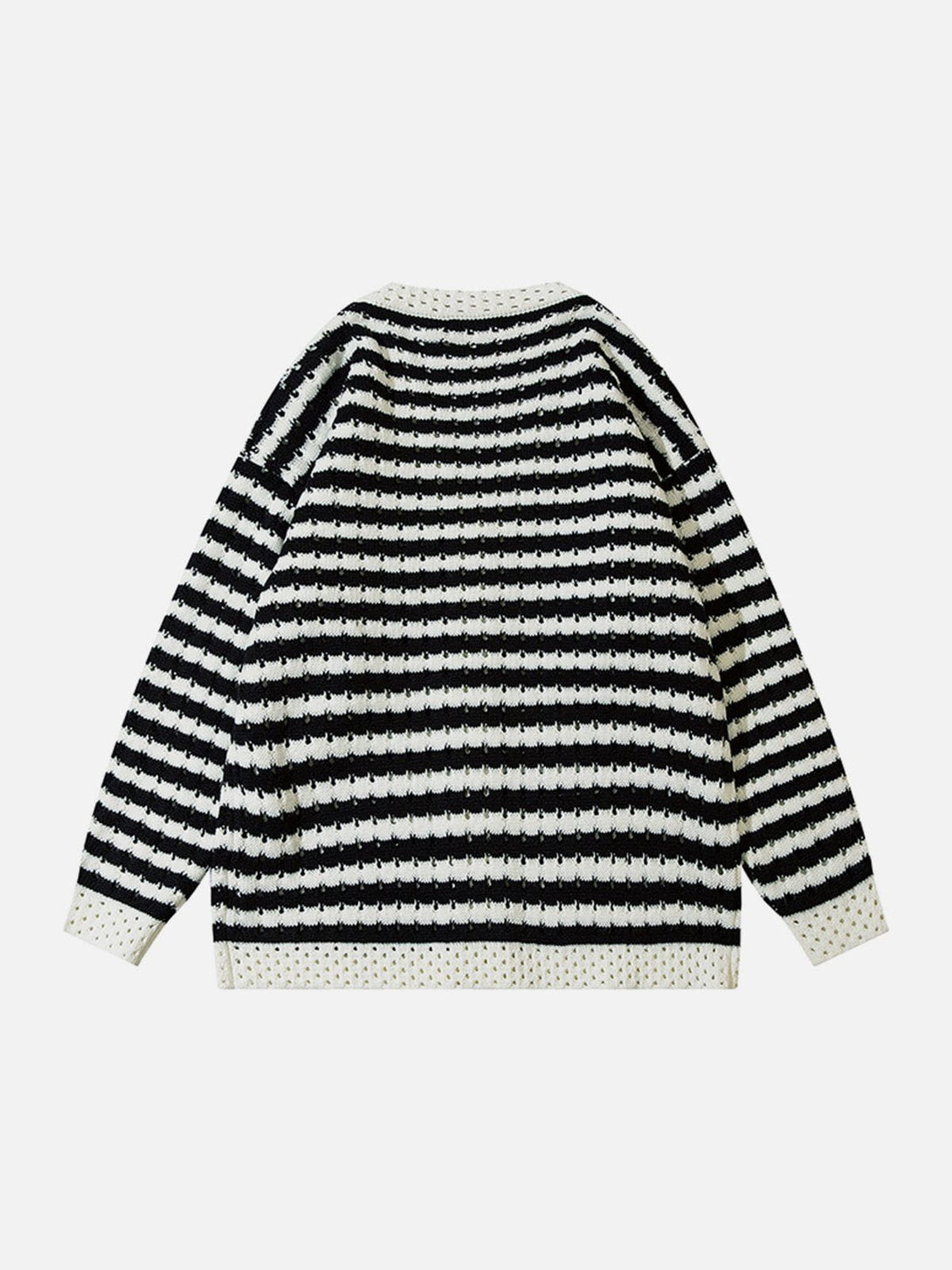 Helmiss - Stripe Clashing Colors Cardigan- Streetwear Fashion - helmiss.com