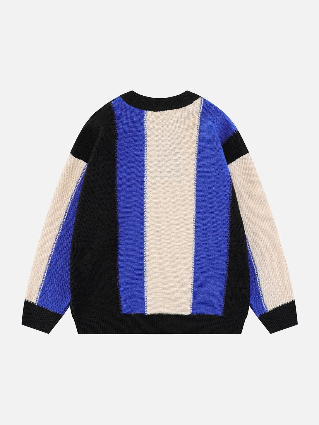 Helmiss - Stripe Clashing Colors Sweater- Streetwear Fashion - helmiss.com