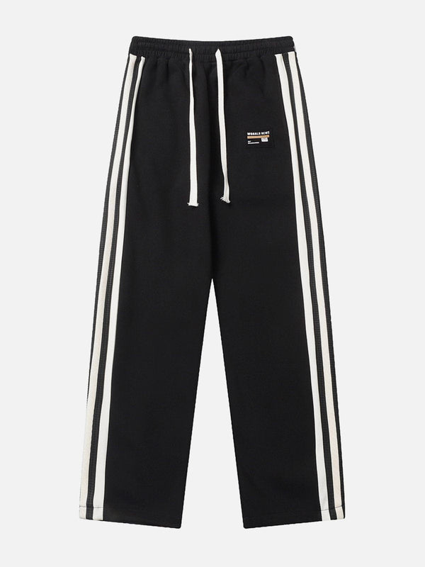 Helmiss - Stripe Drawstring Sweatpants- Streetwear Fashion - helmiss.com