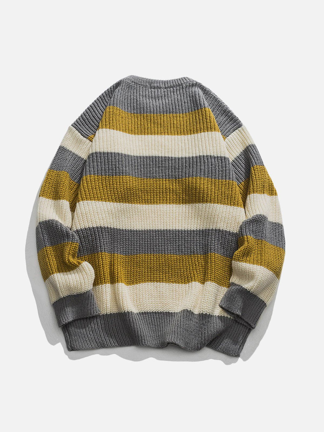 Helmiss - Stripe Patchwork Sweater- Streetwear Fashion - helmiss.com