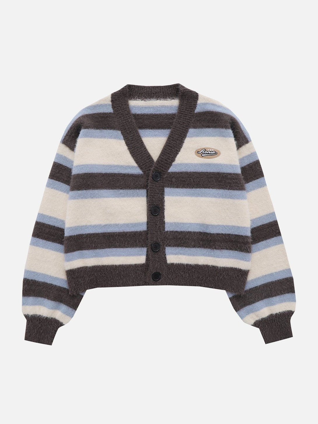 Helmiss - Striped Clashing Colours Cardigan- Streetwear Fashion - helmiss.com