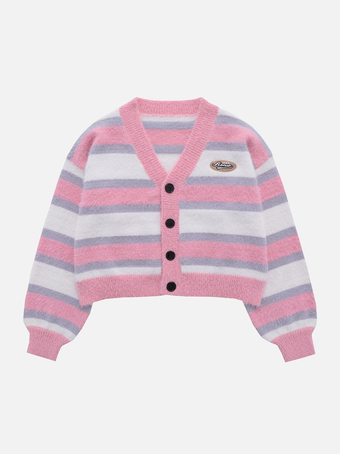 Helmiss - Striped Clashing Colours Cardigan- Streetwear Fashion - helmiss.com