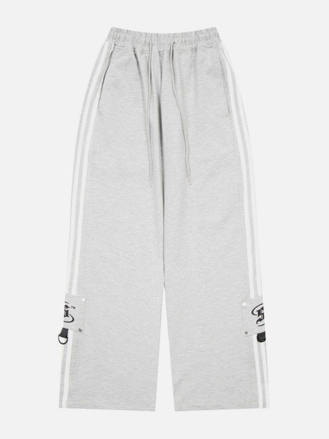 Helmiss - Striped Drawstring Sweatpants- Streetwear Fashion - helmiss.com