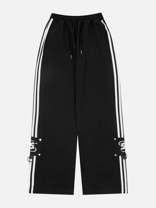 Helmiss - Striped Drawstring Sweatpants- Streetwear Fashion - helmiss.com