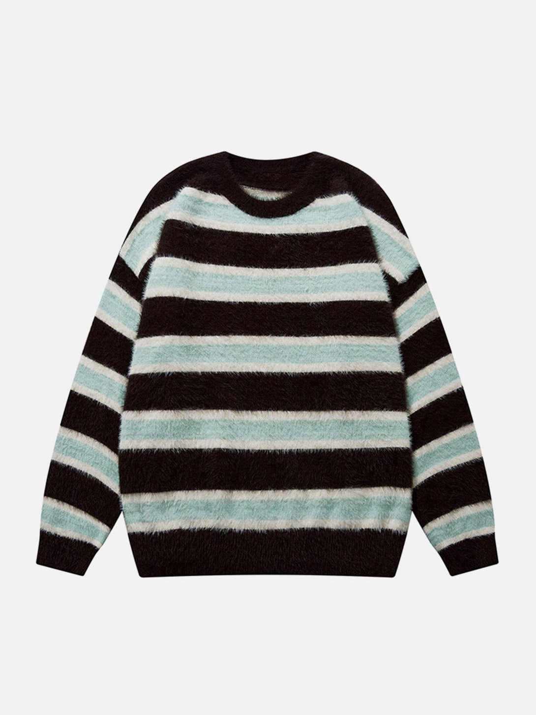 Helmiss - Striped Jacquard Sweater- Streetwear Fashion - helmiss.com