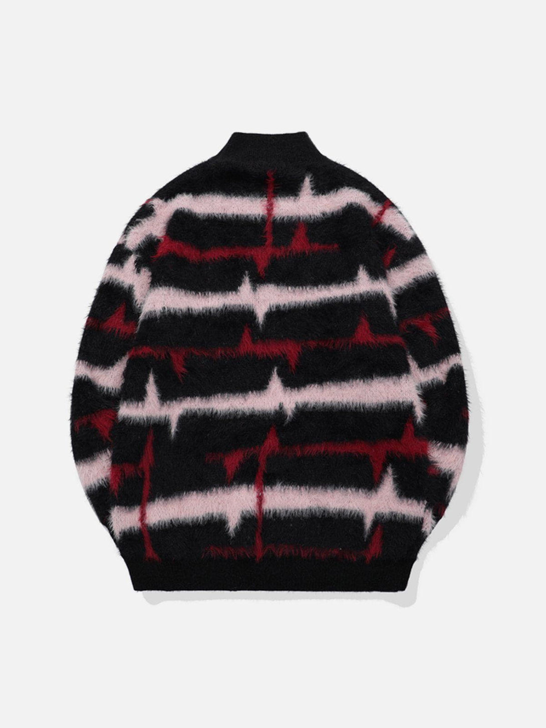 Helmiss - Striped Metal Trim Sweater- Streetwear Fashion - helmiss.com