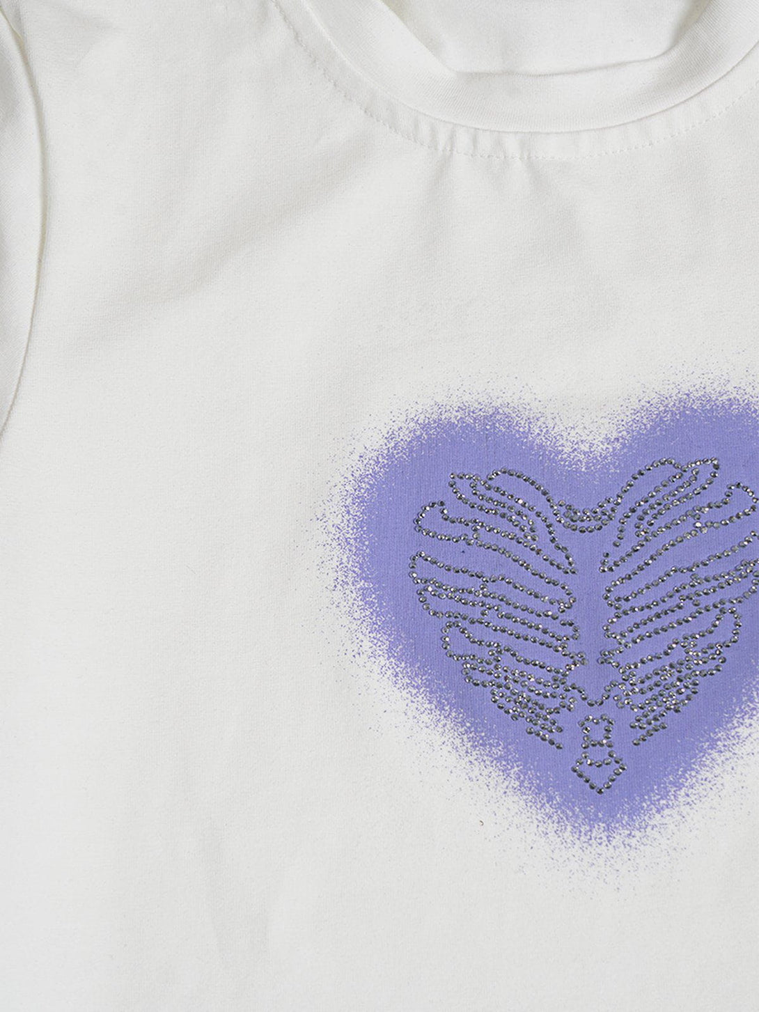 Helmiss - Stripes Heart Print Tee- Streetwear Fashion - helmiss.com