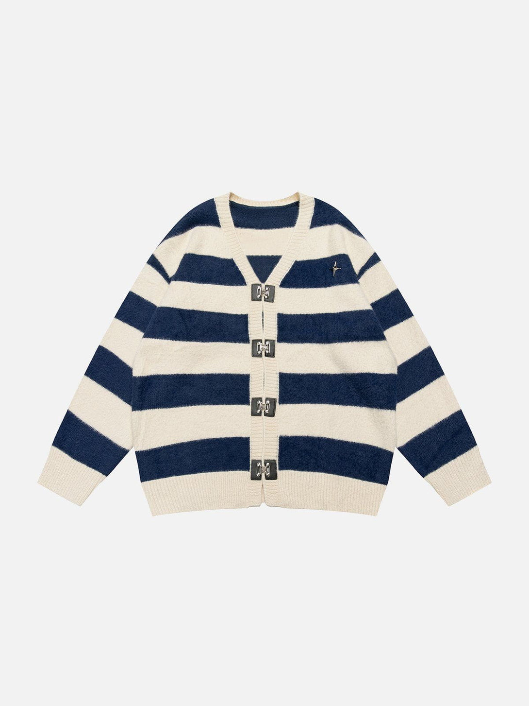 Helmiss - Stripes Mohair Cardigan- Streetwear Fashion - helmiss.com