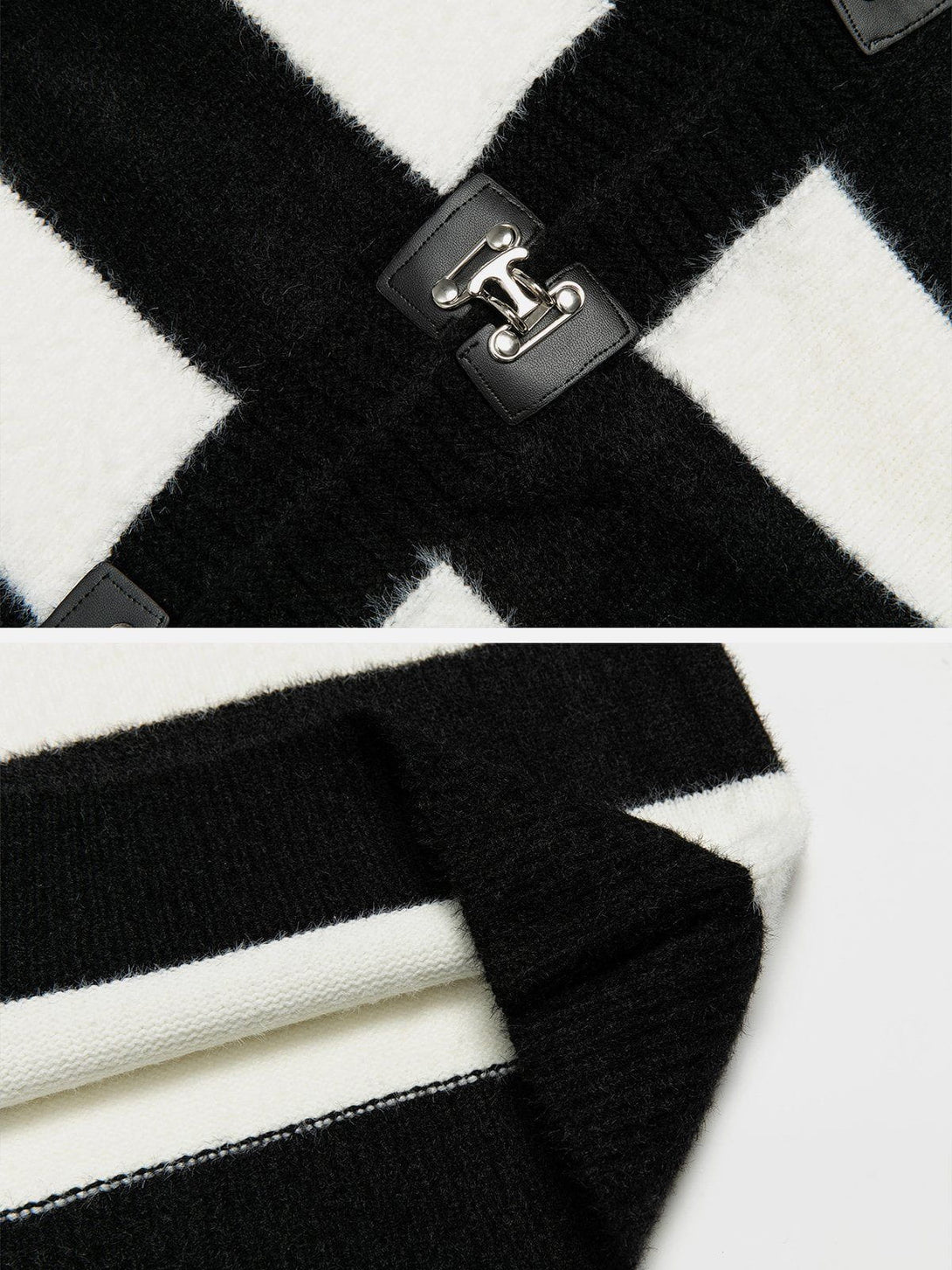 Helmiss - Stripes Mohair Cardigan- Streetwear Fashion - helmiss.com