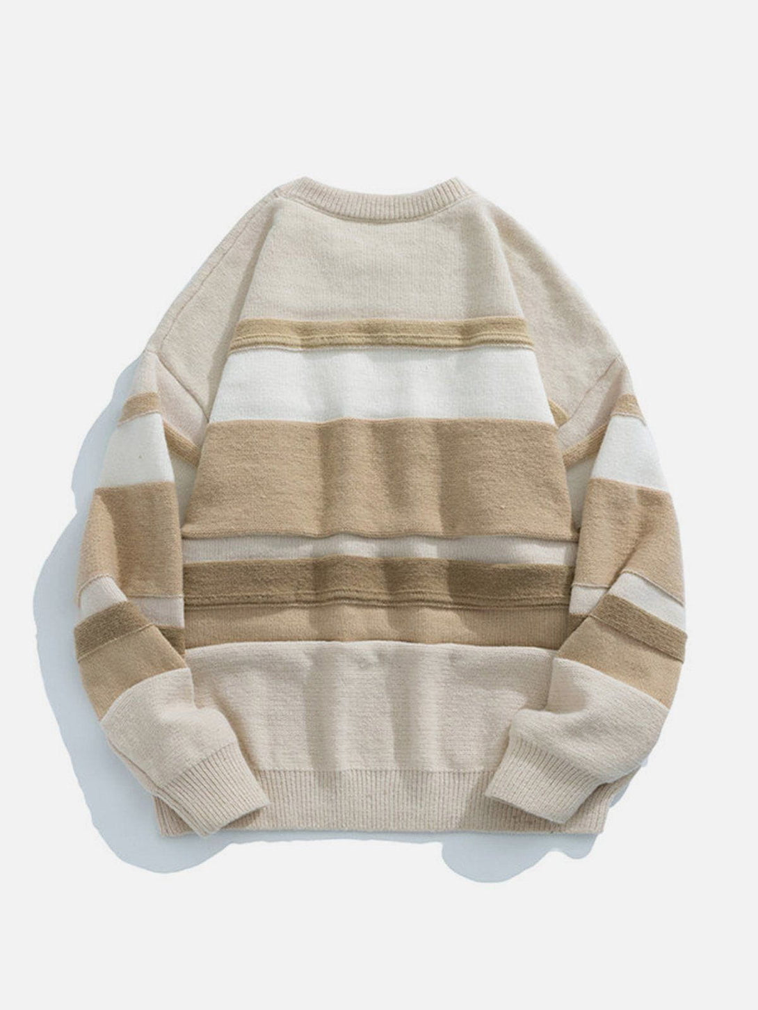 Helmiss - Stripes Splicing Sweater- Streetwear Fashion - helmiss.com