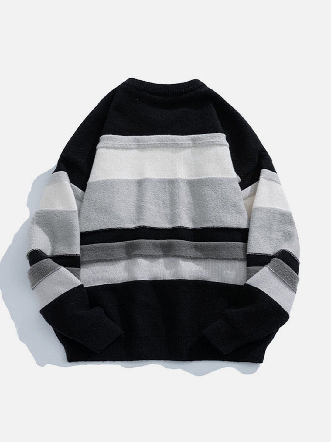 Helmiss - Stripes Splicing Sweater- Streetwear Fashion - helmiss.com