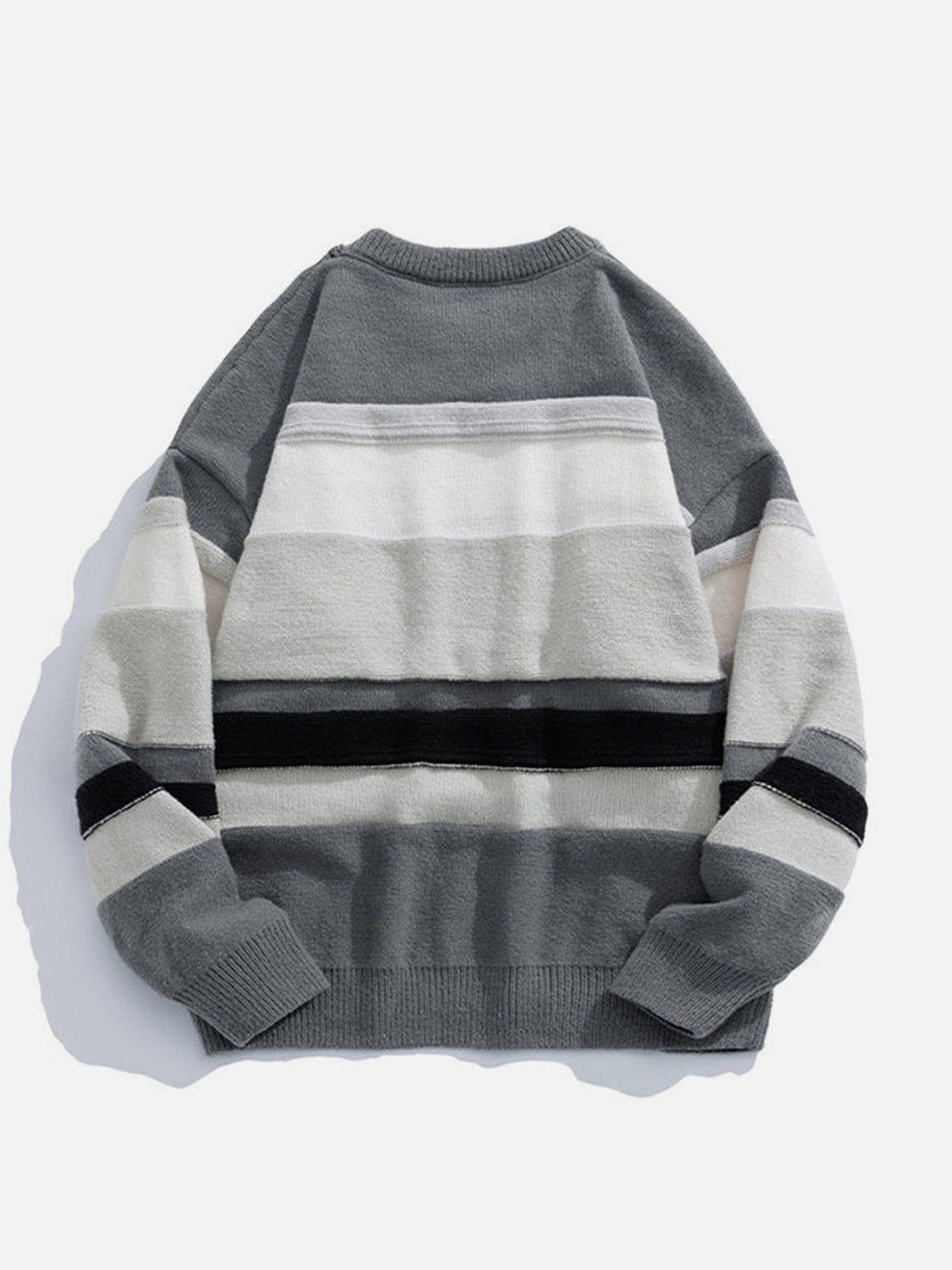 Helmiss - Stripes Splicing Sweater- Streetwear Fashion - helmiss.com