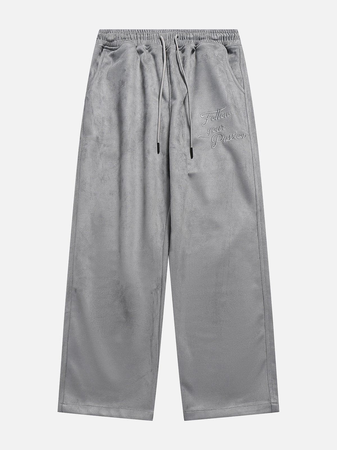 Helmiss - Suede Drawstring Pants- Streetwear Fashion - helmiss.com