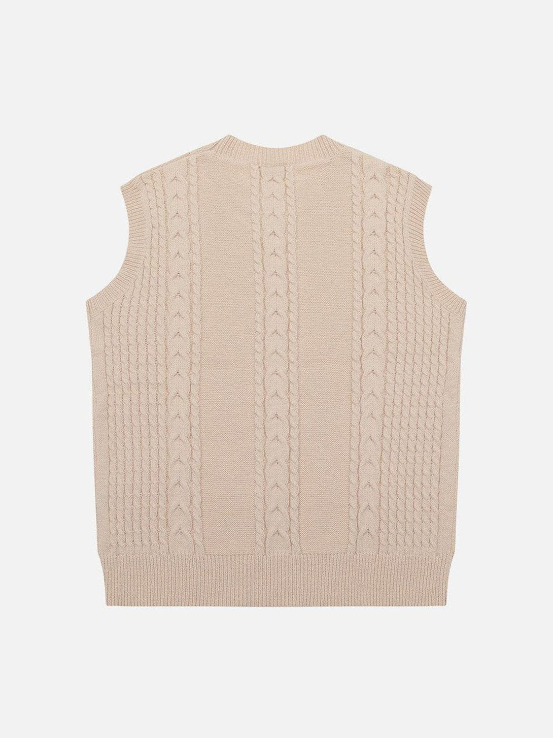 Helmiss - Sunflower Embroidered Sweater Vest- Streetwear Fashion - helmiss.com