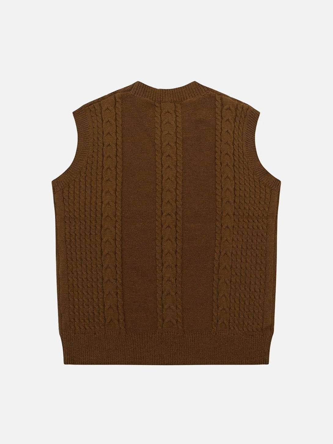 Helmiss - Sunflower Embroidered Sweater Vest- Streetwear Fashion - helmiss.com