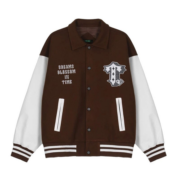 Helmiss - TIME MONEY Varsity Jacket- Streetwear Fashion - helmiss.com