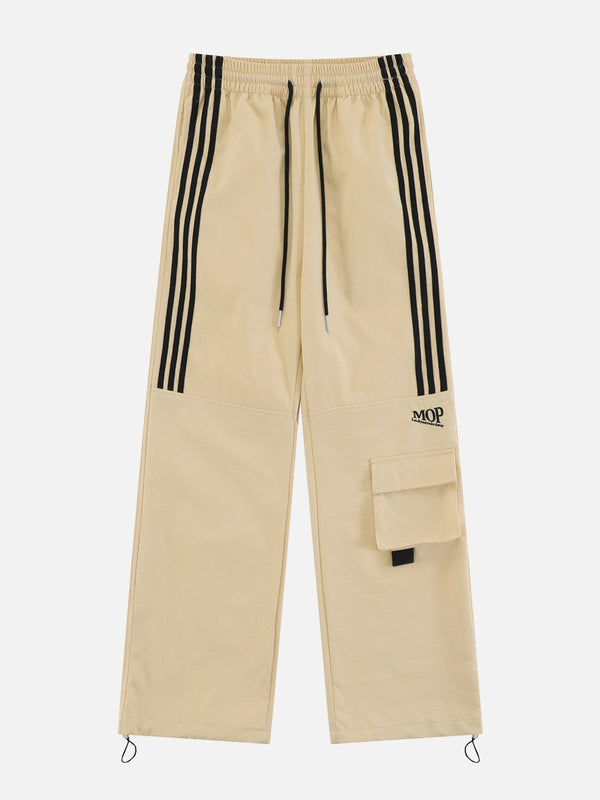 Helmiss - Tapered Leg Striped Sweatpants- Streetwear Fashion - helmiss.com