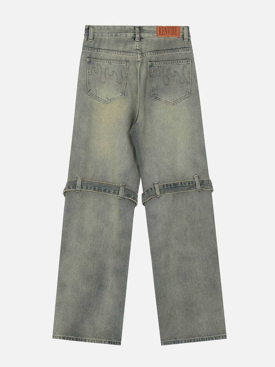 Helmiss - Taping Washed Jeans- Streetwear Fashion - helmiss.com