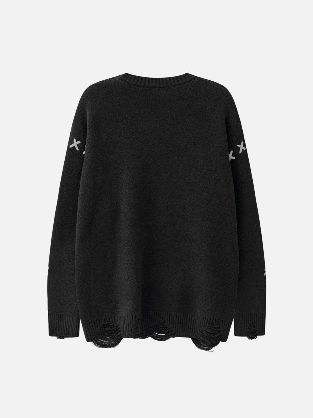 Helmiss - Tassel Letter Jacquard Sweater- Streetwear Fashion - helmiss.com