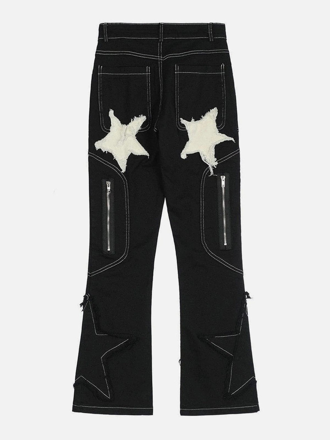 Helmiss - Tassel Star Zipper Pants- Streetwear Fashion - helmiss.com