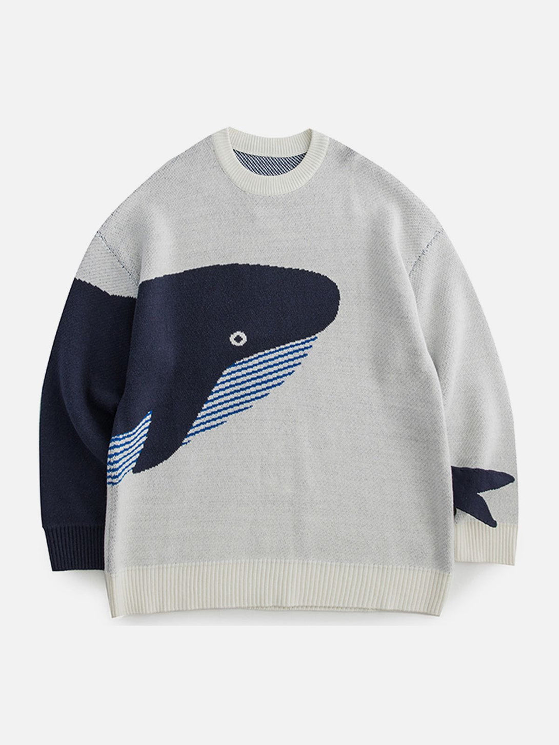 Helmiss - "The Loneliest Whale" Knit Sweater- Streetwear Fashion - helmiss.com