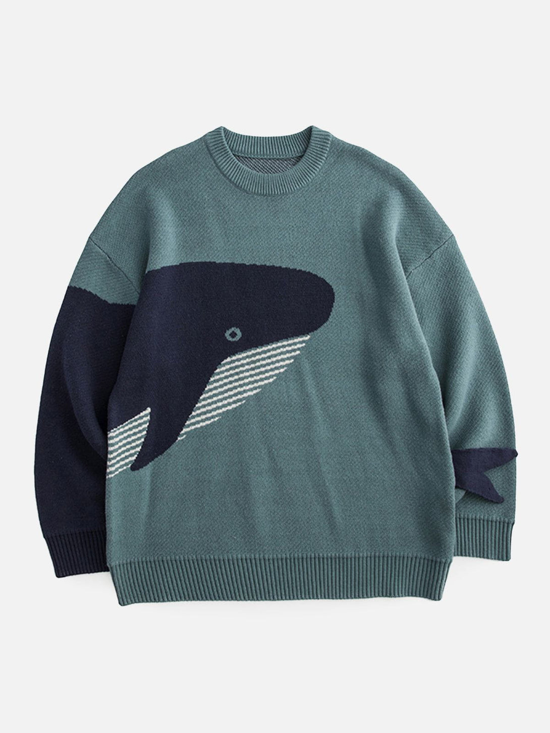 Helmiss - "The Loneliest Whale" Knit Sweater- Streetwear Fashion - helmiss.com