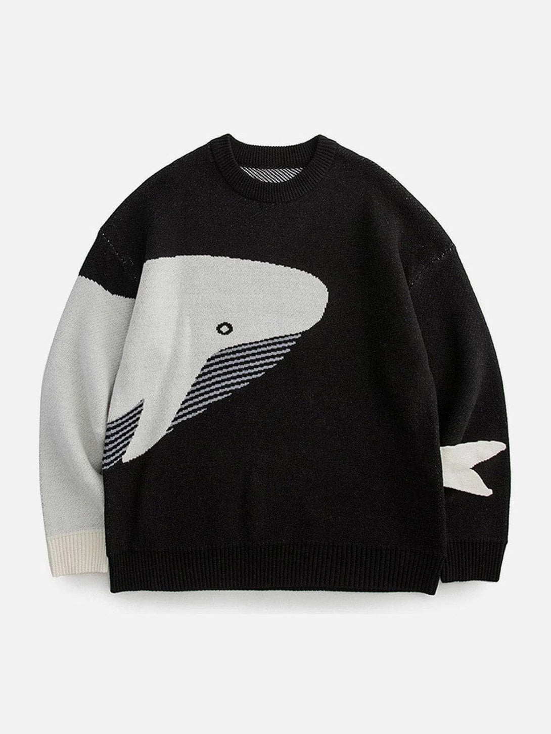 Helmiss - "The Loneliest Whale" Knit Sweater- Streetwear Fashion - helmiss.com