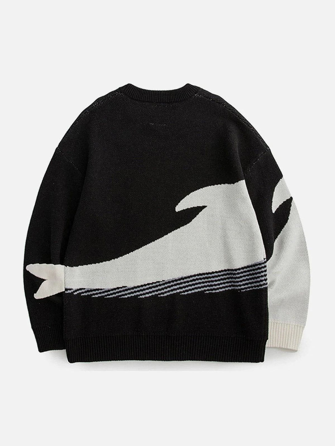 Helmiss - "The Loneliest Whale" Knit Sweater- Streetwear Fashion - helmiss.com