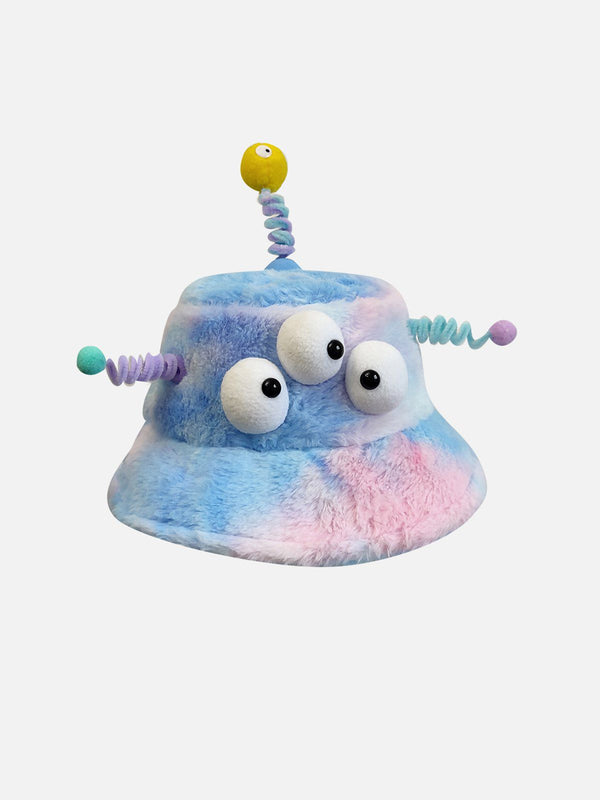 Helmiss - Tie Dye Gradient Plush Cartoon Hat- Streetwear Fashion - helmiss.com