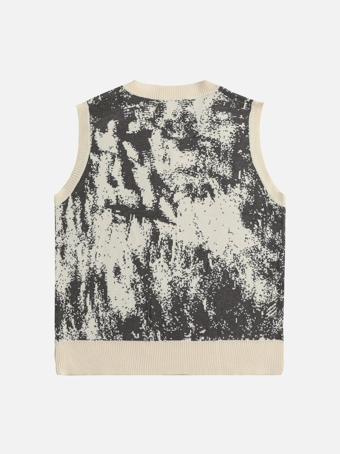 Helmiss - Tie Dye Jacquard Sweater Vest- Streetwear Fashion - helmiss.com