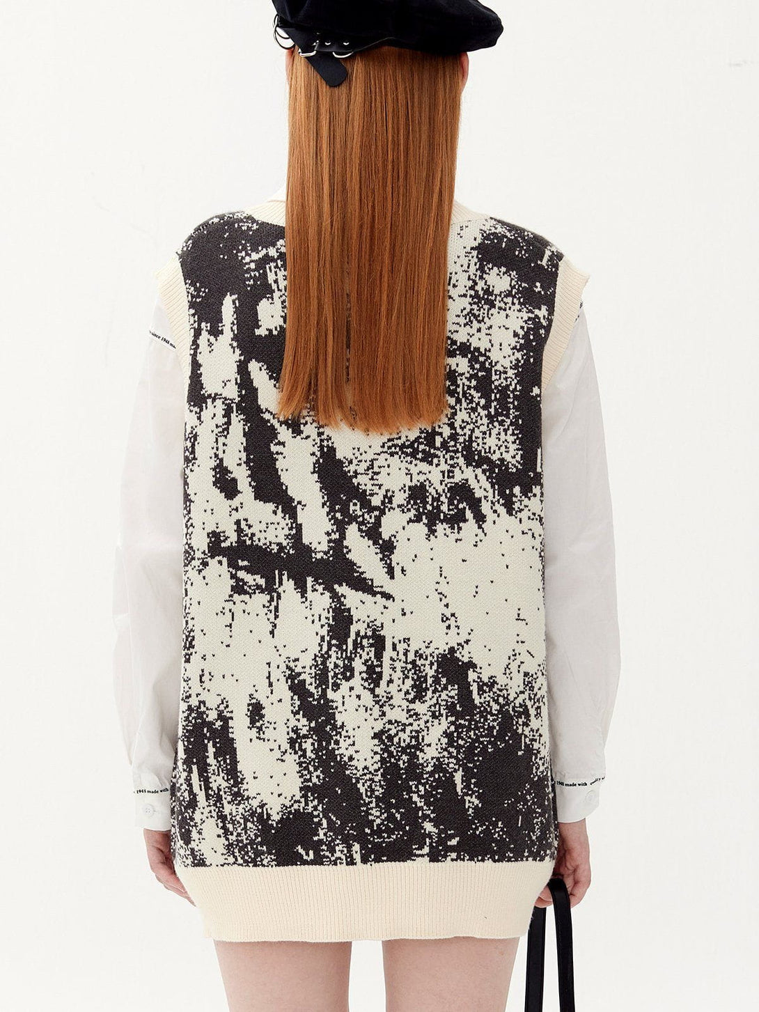 Helmiss - Tie Dye Jacquard Sweater Vest- Streetwear Fashion - helmiss.com