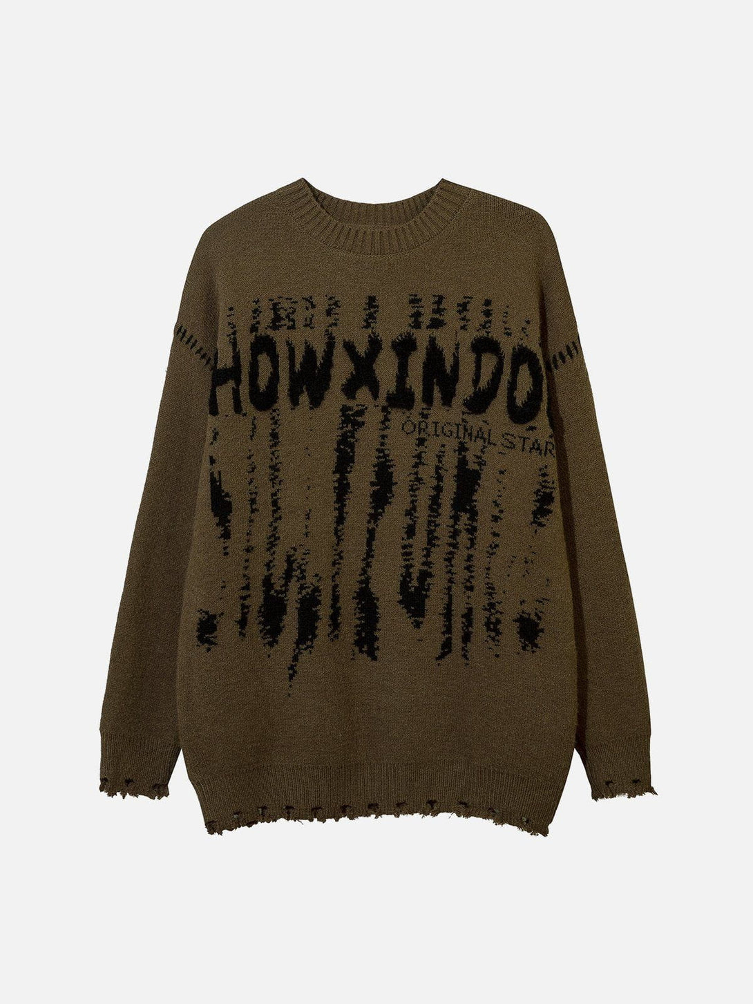 Helmiss - Tie Dye Letter Knit Sweater- Streetwear Fashion - helmiss.com