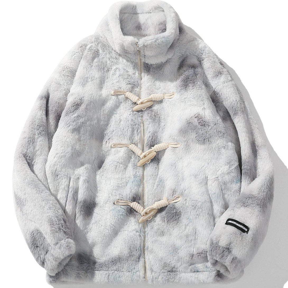 Helmiss - Tie Dye Sherpa Winter Coat- Streetwear Fashion - helmiss.com