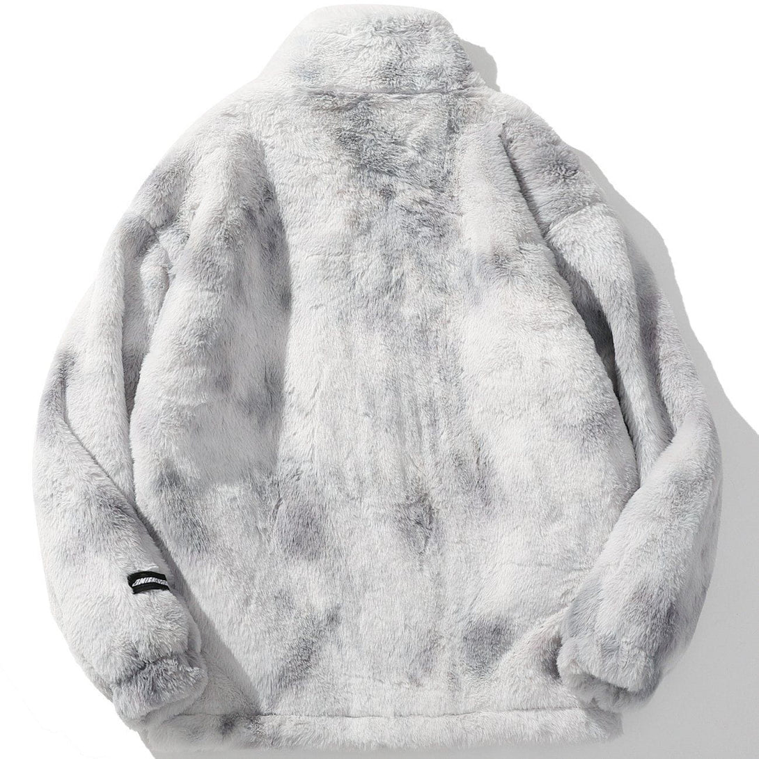 Helmiss - Tie Dye Sherpa Winter Coat- Streetwear Fashion - helmiss.com