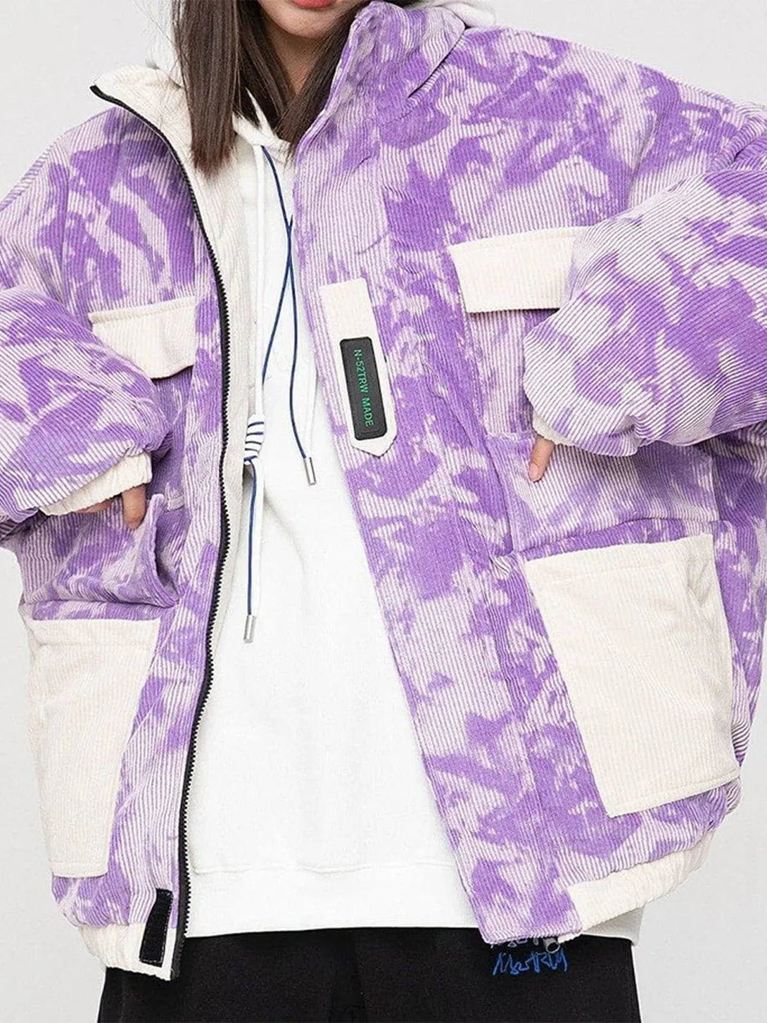 Helmiss - Tie-Dye Winter Coat- Streetwear Fashion - helmiss.com