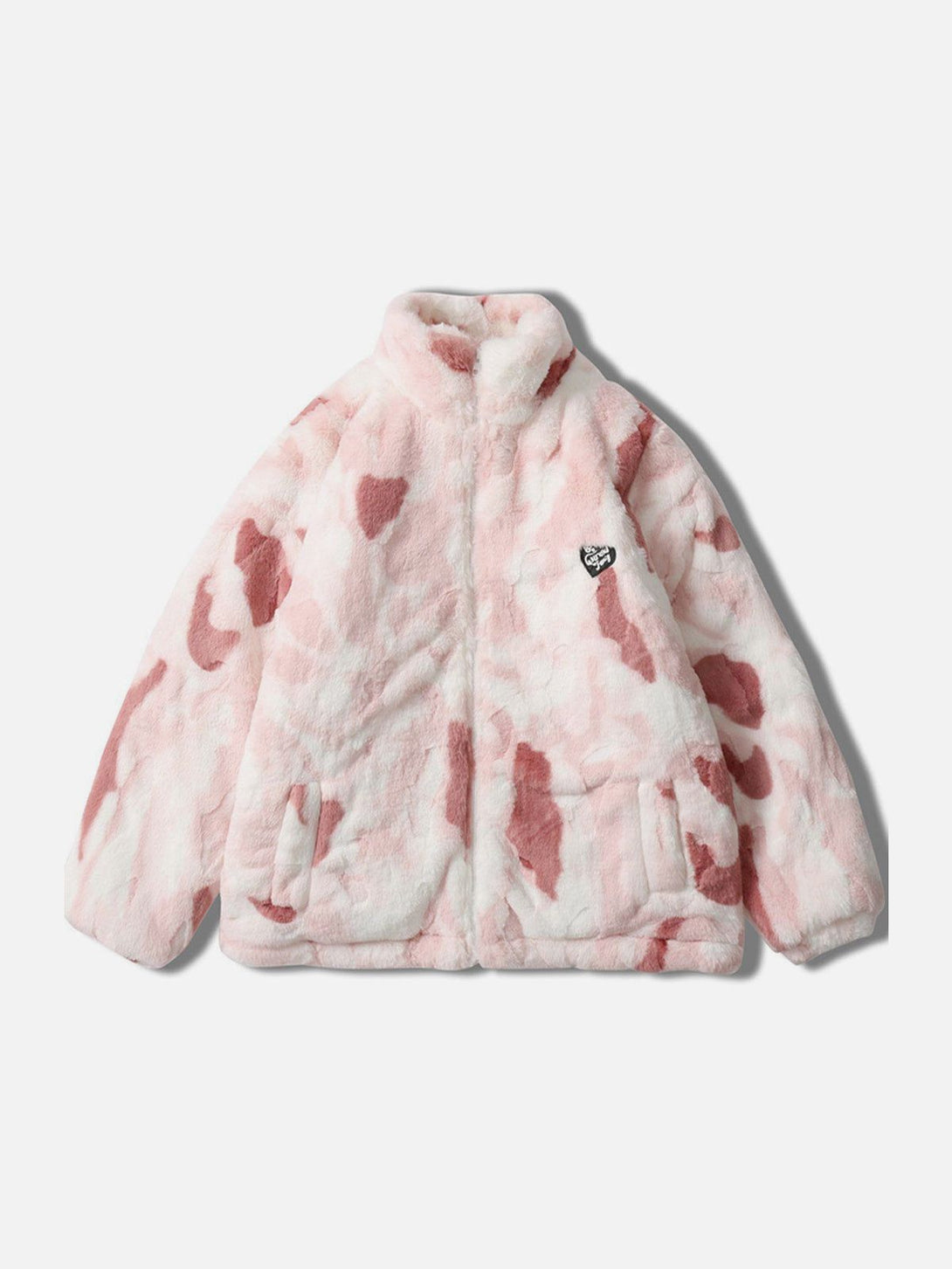 Helmiss - Tie-dye Heart Sherpa Coat- Streetwear Fashion - helmiss.com