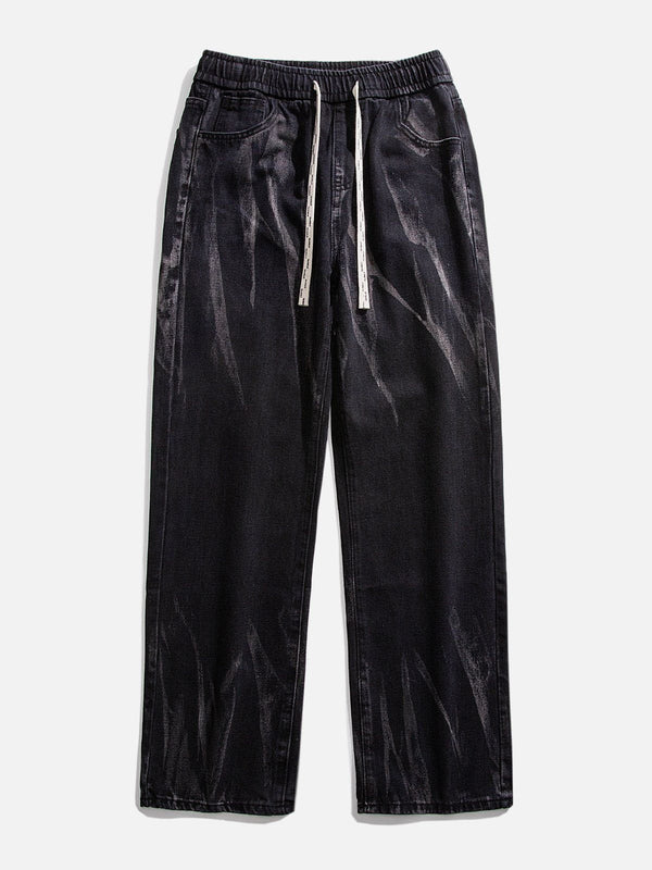 Helmiss - Tie-dye Print Jeans- Streetwear Fashion - helmiss.com