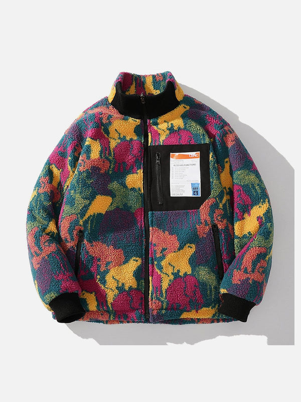 Helmiss - Tie dye "Wearable on both sides" Winter Coat- Streetwear Fashion - helmiss.com