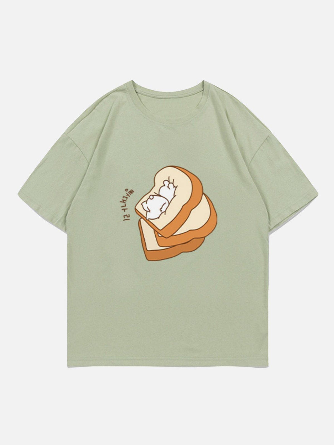 Helmiss - Toast Rabbit Print Tee- Streetwear Fashion - helmiss.com