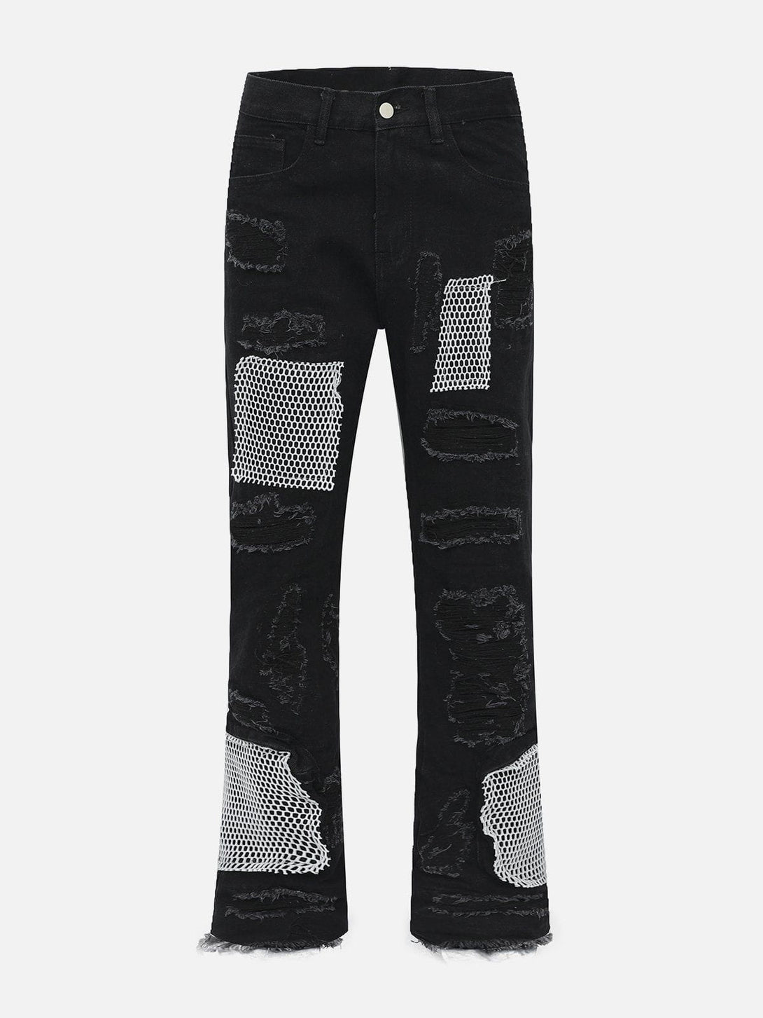 Helmiss - Torn Patchwork Jeans- Streetwear Fashion - helmiss.com