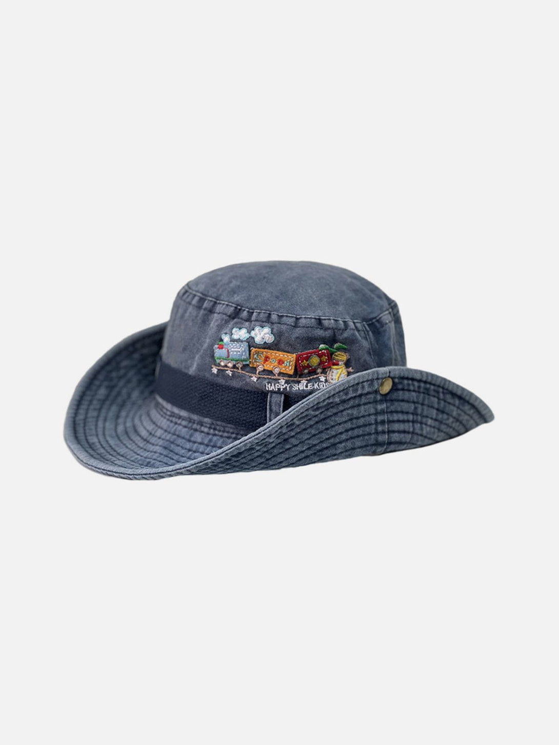 Helmiss - Train Embroidery Washed Distressed Casual Cargo Hat- Streetwear Fashion - helmiss.com