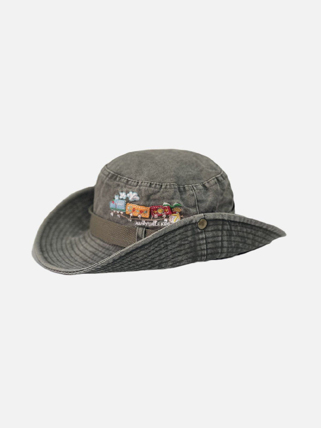 Helmiss - Train Embroidery Washed Distressed Casual Cargo Hat- Streetwear Fashion - helmiss.com