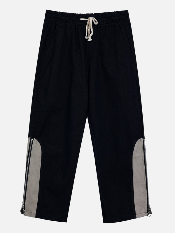 Helmiss - Trendy Zipper Straight-Leg Pants- Streetwear Fashion - helmiss.com