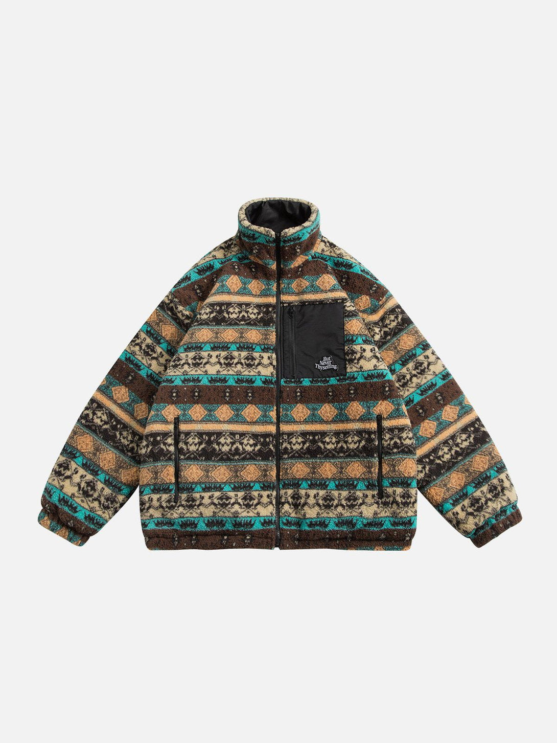 Helmiss - Tribal Vintage Pattern Winter Coat- Streetwear Fashion - helmiss.com