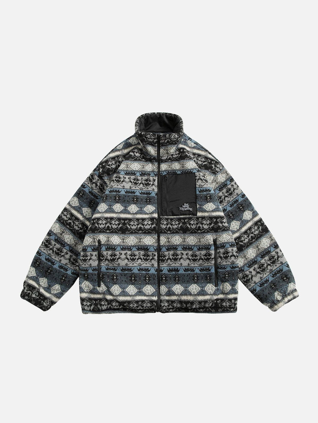 Helmiss - Tribal Vintage Pattern Winter Coat- Streetwear Fashion - helmiss.com