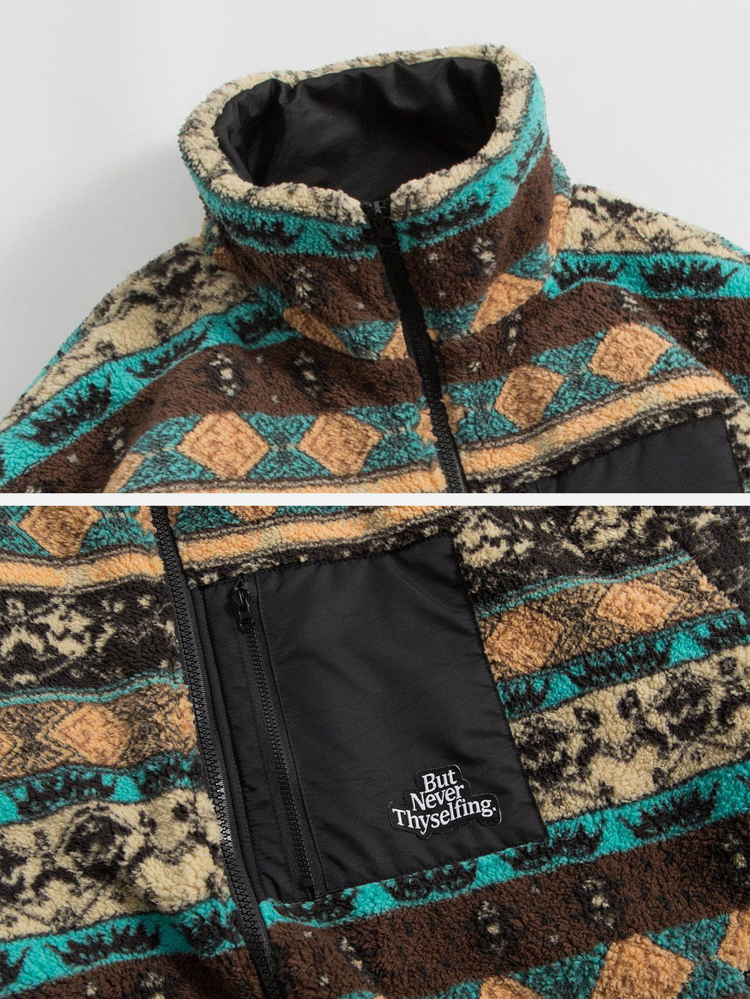 Helmiss - Tribal Vintage Pattern Winter Coat- Streetwear Fashion - helmiss.com