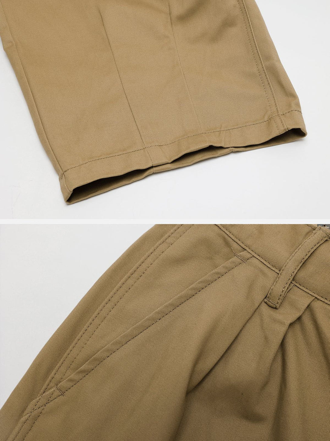 Helmiss - Twill Wide Leg Solid Pants- Streetwear Fashion - helmiss.com