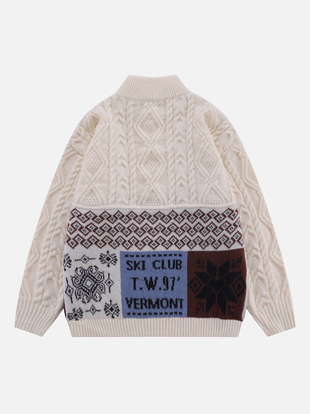 Helmiss - Twist Knit Sweater- Streetwear Fashion - helmiss.com