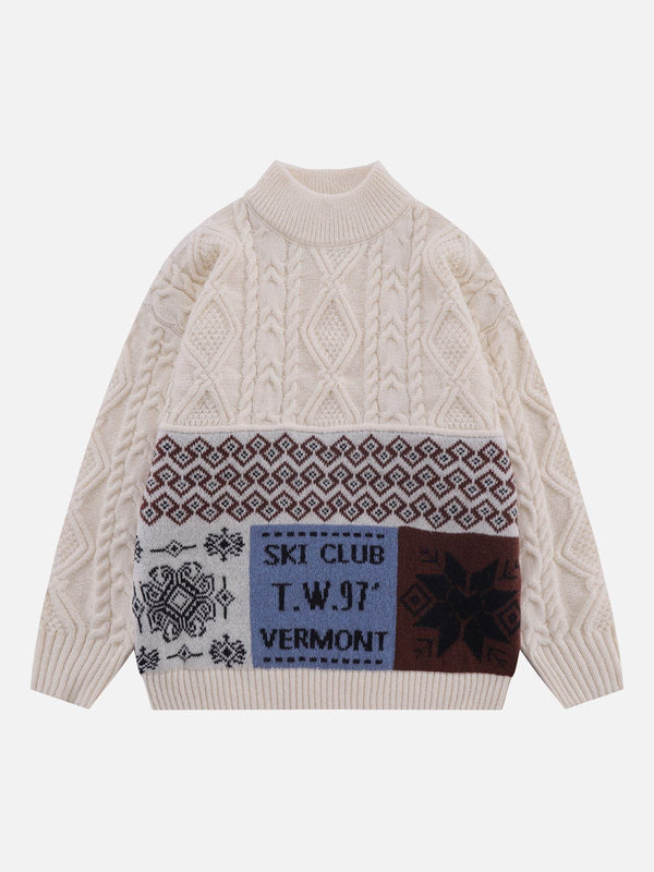 Helmiss - Twist Knit Sweater- Streetwear Fashion - helmiss.com