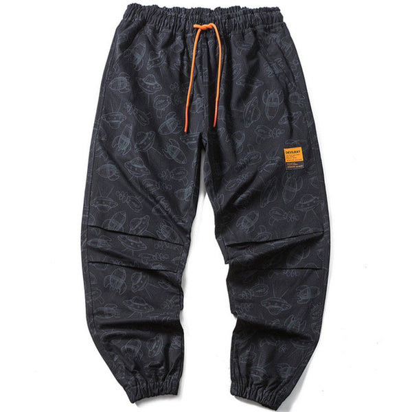 Helmiss - UFO Rocket Print Sweatpants- Streetwear Fashion - helmiss.com